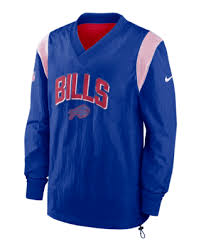 Men S Nike Royal Buffalo Bills Sideline Athletic Stack V Neck Pullover Windshirt Jacket Size Medium