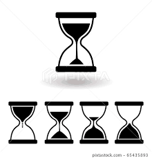 hourglass stages icon set simple black