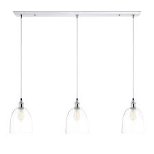 Lights Com Ceiling Pendant Lighting 3 Light Rectangle Canopy With Alton Pendants And Chic Dome Glass Chrome