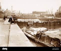 london docks victorian hi res stock