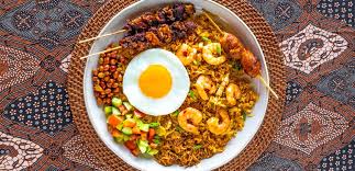 indonesian fried rice with fried egg