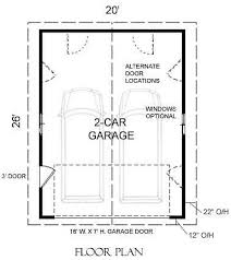 Basic 2 Car Garage Plan 520 1 20 X