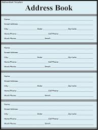Free Printable Address Book Address Book Template