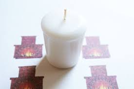 Fireplace Scented Votive Candle Home