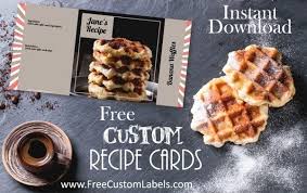 Free Recipe Card Template