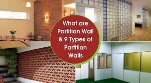 Diffe Types Of Partition Walls A