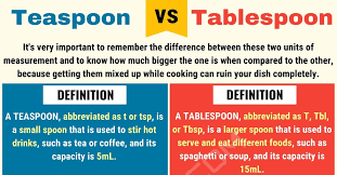 teaspoon vs tablespoon useful