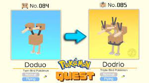 Pokemon Quest Evolution Doduo Evolved Into Dodrio | Pokémon Quest All  Bosses | Pokemon Quest Recipes - YouTube
