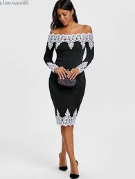 There has been a slow increase in the political participation of ghanaian women throughout history. Women Floral Lace Trim Off The Shoulder Dress Long Sleeves Knee Length Bodycon Elegant Lady Dresses For Evening Vestidos Lynn Fashion Gh