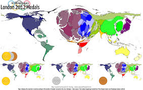 Olympic Legacy London 2012 Medal Maps Views Of The World