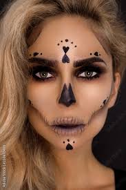 y blonde woman in halloween makeup