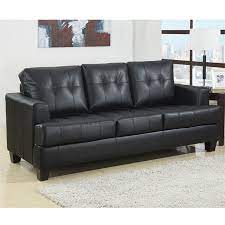 faux leather tufted queen sleeper sofa