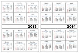 Calendar Template 2013 2014 Stock Vector Silantiy 12536664