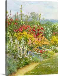 A Herbaceous Border Large Solid Faced Canvas Wall Art Print Great Big Canvas