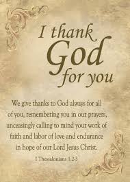 Image result for "I thank God for you"