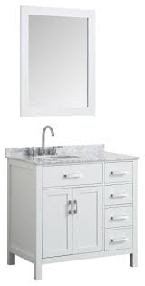 marble top carrara white basin mirror