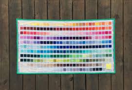 Kaufman Kona Digital Printed Color Chart Mini Quilt Learn