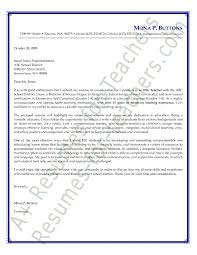 Sample Cover Letter For Teacher