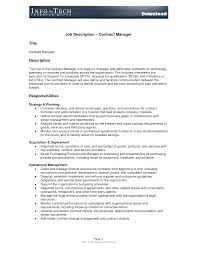 Contract Manager Job Description Magdalene Project Org
