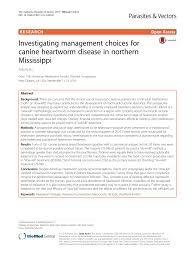 Pdf Investigating Management Choices For Canine Heartworm