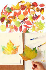 5 minute beautiful leaf prints art 3