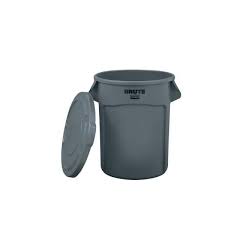 20 Gal Round Vented Trash Can With Lid
