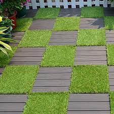 Grows low, almost horizontal to the ground Artificial Grass Turf Tile Interlocking Self Draining Mat Grass Fl Arttoreal