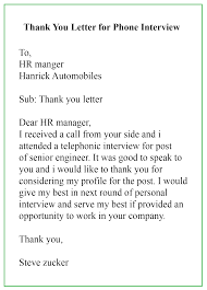 Job interview sample thank you letter anyone can use for after an interview. Thank You Letter For Interview Opportunity Letter