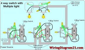 Light switch wiring diagrams for your residence light switch wiring diagram above shows electrical power entering the ceiling light electrical box and then continues to a wall switch using a 3 conductor cable. 4 Way Switch Wiring Diagram House Electrical Wiring Diagram