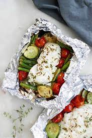 grilled cod foil packets with