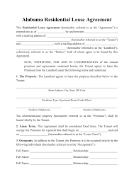 alabama residential lease agreement