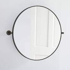 metal frame pivot round wall mirror 24