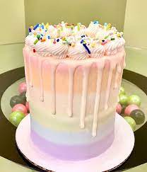 Rainbow Drips Cake Wedding Cake Near Me gambar png