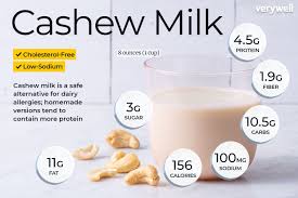 cashew milk nutrition facts and health