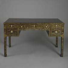 chinese export black lacquer desk