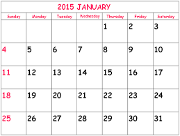 Free January 2015 Calendar Printable Printable January
