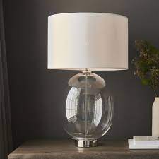 Oval Glass Table Lamp