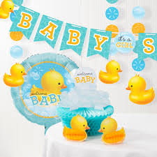 Bring all of your baby shower guests up to the tub for an unforgettable duck race. Bubble Bath Rubber Duck Baby Shower Decorations Kit Walmart Com Walmart Com