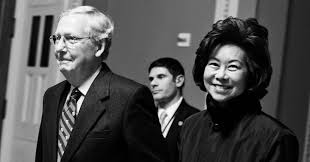 18, 2019 file photo transportation secretary elaine chao speaks at epa headquarters in washington. Elaine Chao Tells Protesters To Leave Mitch Mcconnell Alone