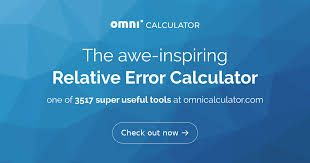 How To Calculate Relative Error The