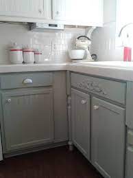 painting oak cabinets white and gray