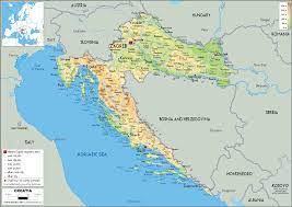 Croatia, officially the republic of croatia, is a country at the crossroads of central and southeast europe on the adriatic sea. Large Size Physical Map Of Croatia Worldometer