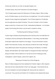 calam eacute o christian essay about the followers of christian religion christian essay about the followers of christian religion