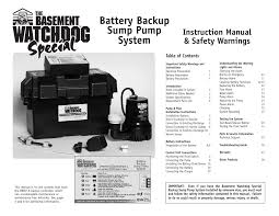 Basement Watchdog Special User Manual