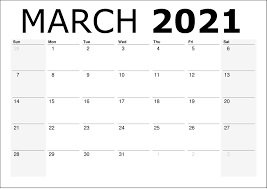 2021 printable calendars, yearly, half year or monthly templates, free to download and print, in image, pdf or excel format. Printable March 2021 Calendar Pdf Word Excel Templates