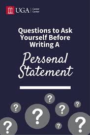 Writing Personal Statements and Graduate School Essays   with a helpful  list of brainstorming questions 