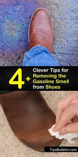 removing gasoline smell from shoes