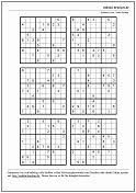Taktiken zum lösen von mittel schweren sudoku. 9x9 Sudoku Drucken Sehr Leicht