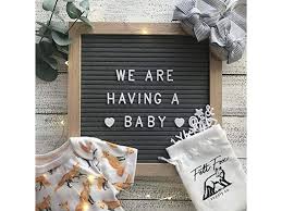 Felt Letter Board 10x10 Baby Announcement Board With Letters