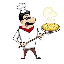 Chef dressed in a cap; Cartoon Chef With Pizza Vector Illustration Graphic Vector Stock By Pixlr